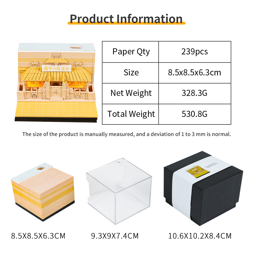 Japanese animation Martial Arts Association 3D memo pad