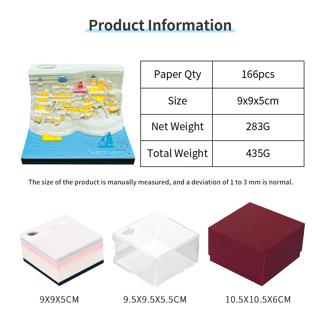 2025 Santorini 3d memo pad(lighted)