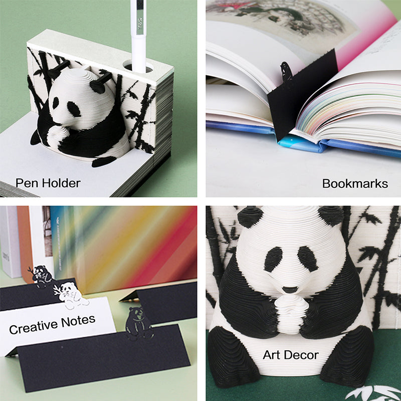 Animal panda 3D memo pad