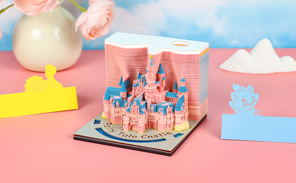 2025 hot selling Fairy tale castle 3D memo pad
