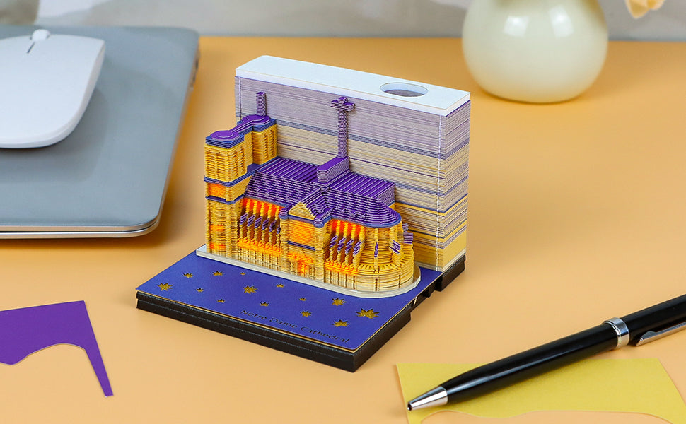 French Paris church 3D Memo Pad