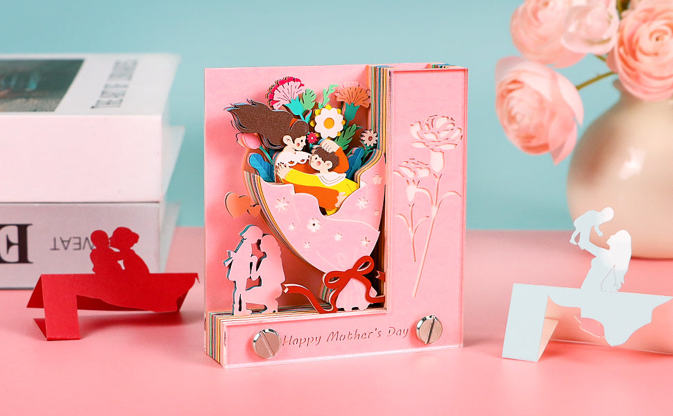 Pink Mother's Day gift 3D Memo Pad