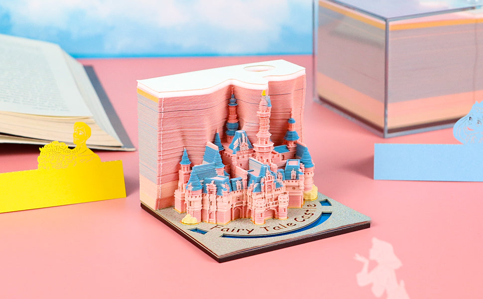 2025 hot selling Fairy tale castle 3D memo pad