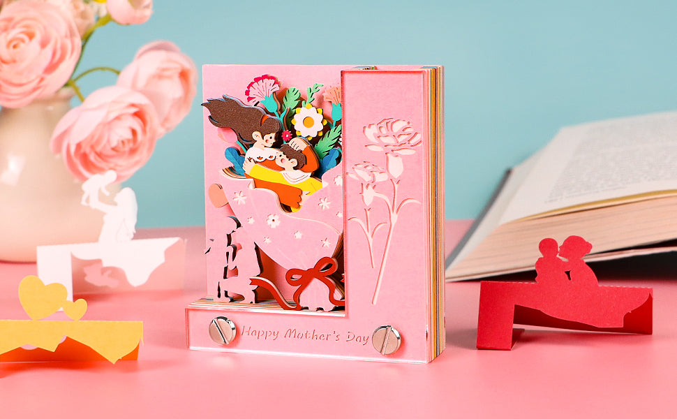 Pink Mother's Day gift 3D Memo Pad