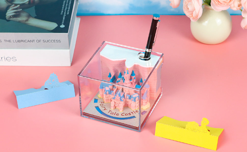 2025 hot selling Fairy tale castle 3D memo pad