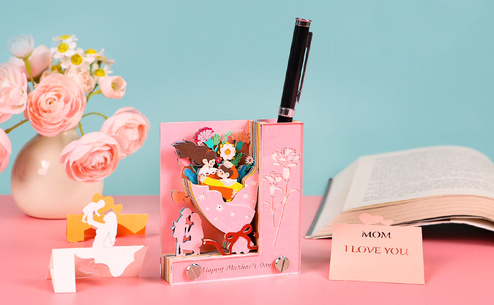 Pink Mother's Day gift 3D Memo Pad