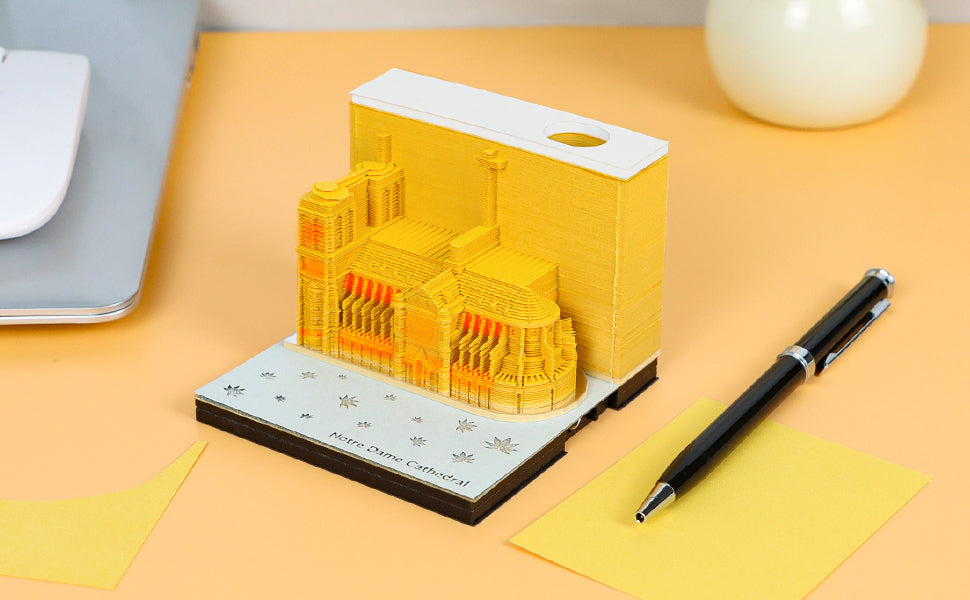 French Paris church 3D Memo Pad