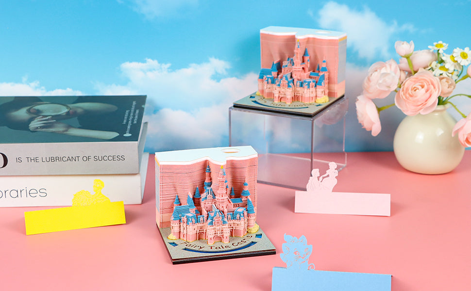 2025 hot selling Fairy tale castle 3D memo pad