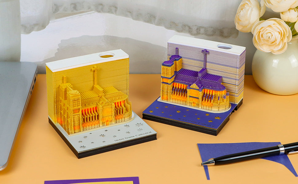 French Paris church 3D Memo Pad