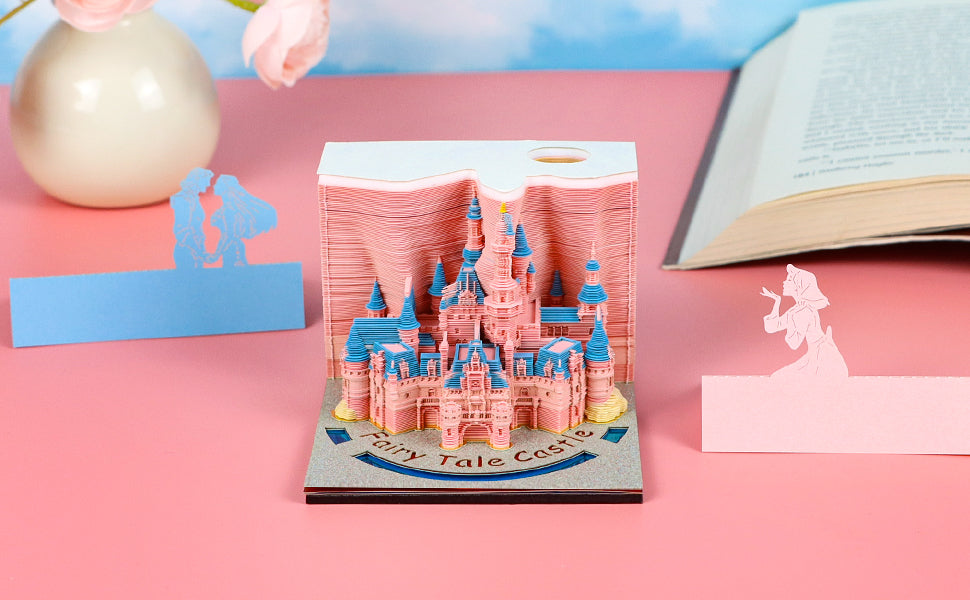 2025 hot selling Fairy tale castle 3D memo pad