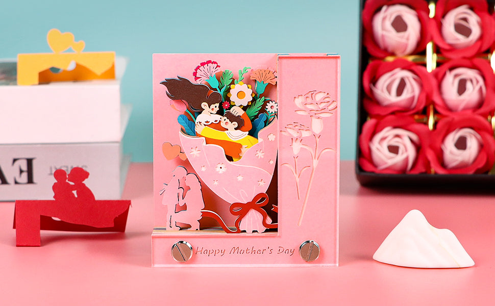 Pink Mother's Day gift 3D Memo Pad