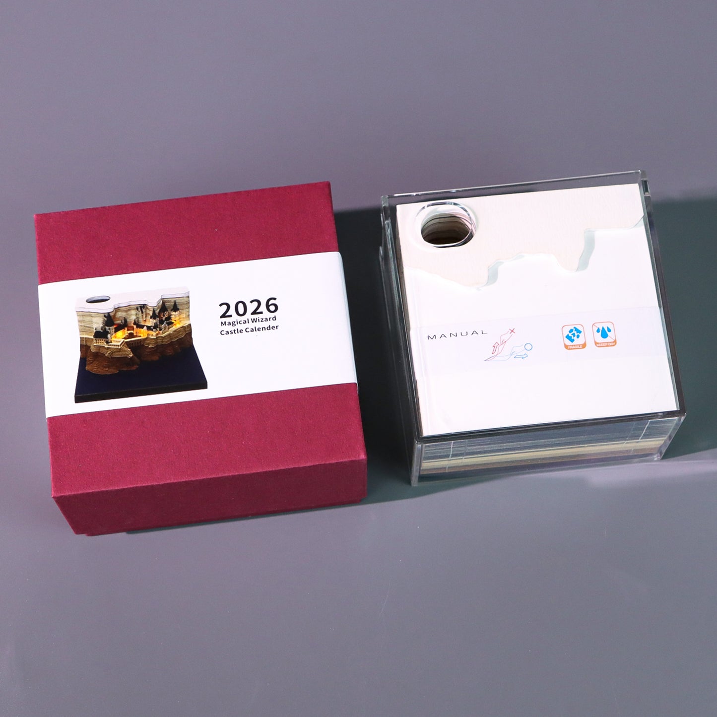 Harry Potter Hogwarts Magic Castle 3D Model Hand Torn Memo Pad With Weekly Calendar 2026