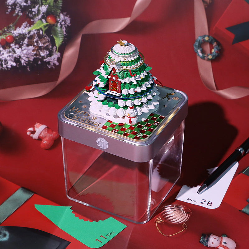 Christmas Tree Model Hidden 3D Calendar (Silver Base)