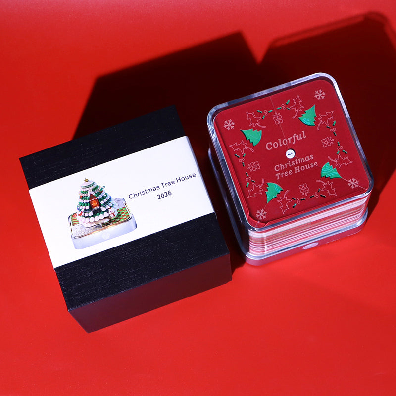 Christmas Tree Model Hidden 3D Calendar (Silver Base)