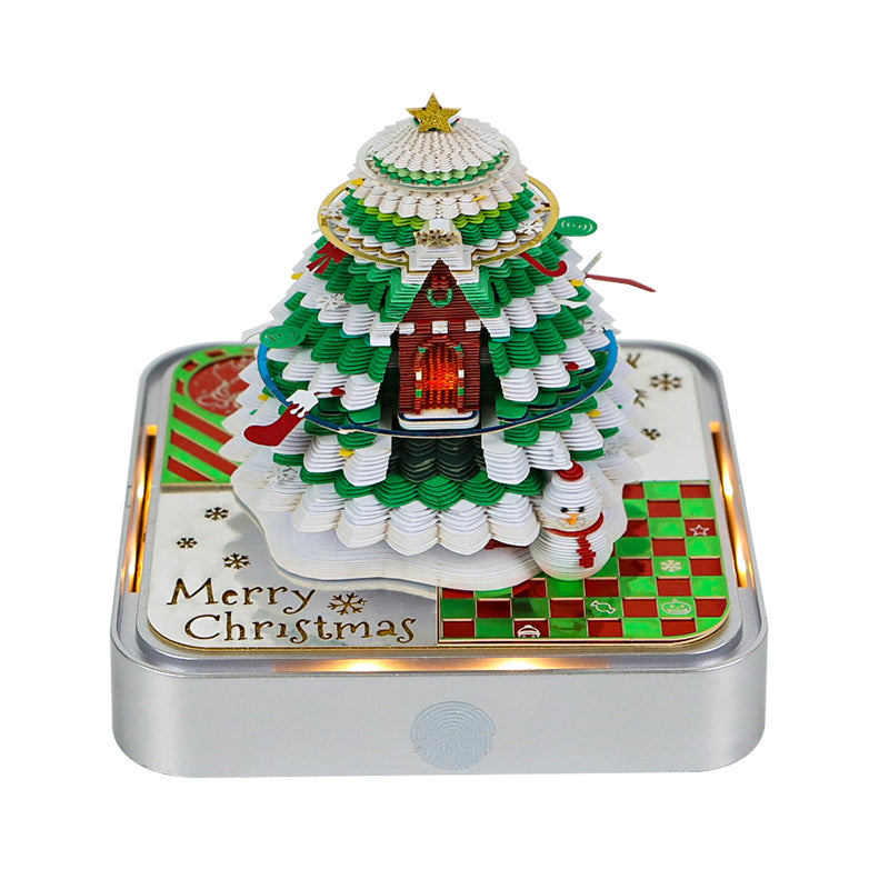 Christmas Tree Model Hidden 3D Calendar (Silver Base)