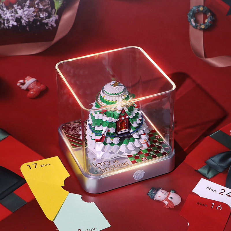 Christmas Tree Model Hidden 3D Calendar (Silver Base)