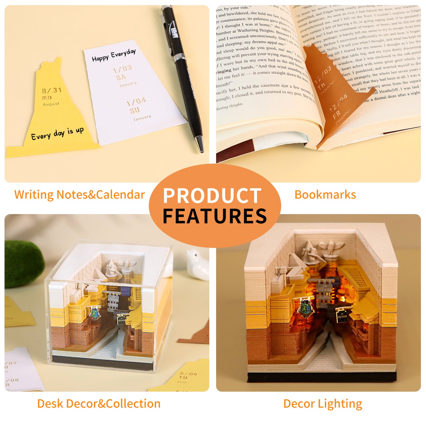 Diagon Alley 3D Model Hand Torn Memo Pad With Daily Calendar 2026