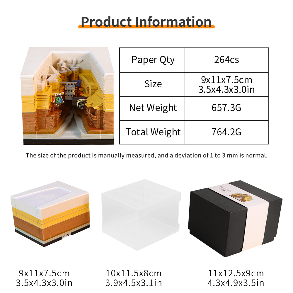 Diagon Alley 3D Model Hand Torn Memo Pad With Daily Calendar 2026