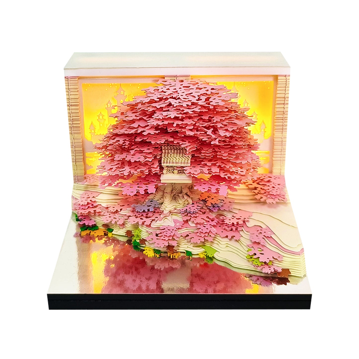 Flower Treehouse 3D Model Hand Torn Memo Pad With Weekly Calendar 2026