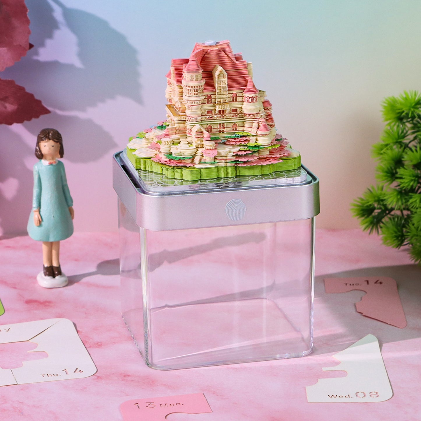 Love Castle 3D Model Hand Torn Memo Pad With Daily Calendar 2026