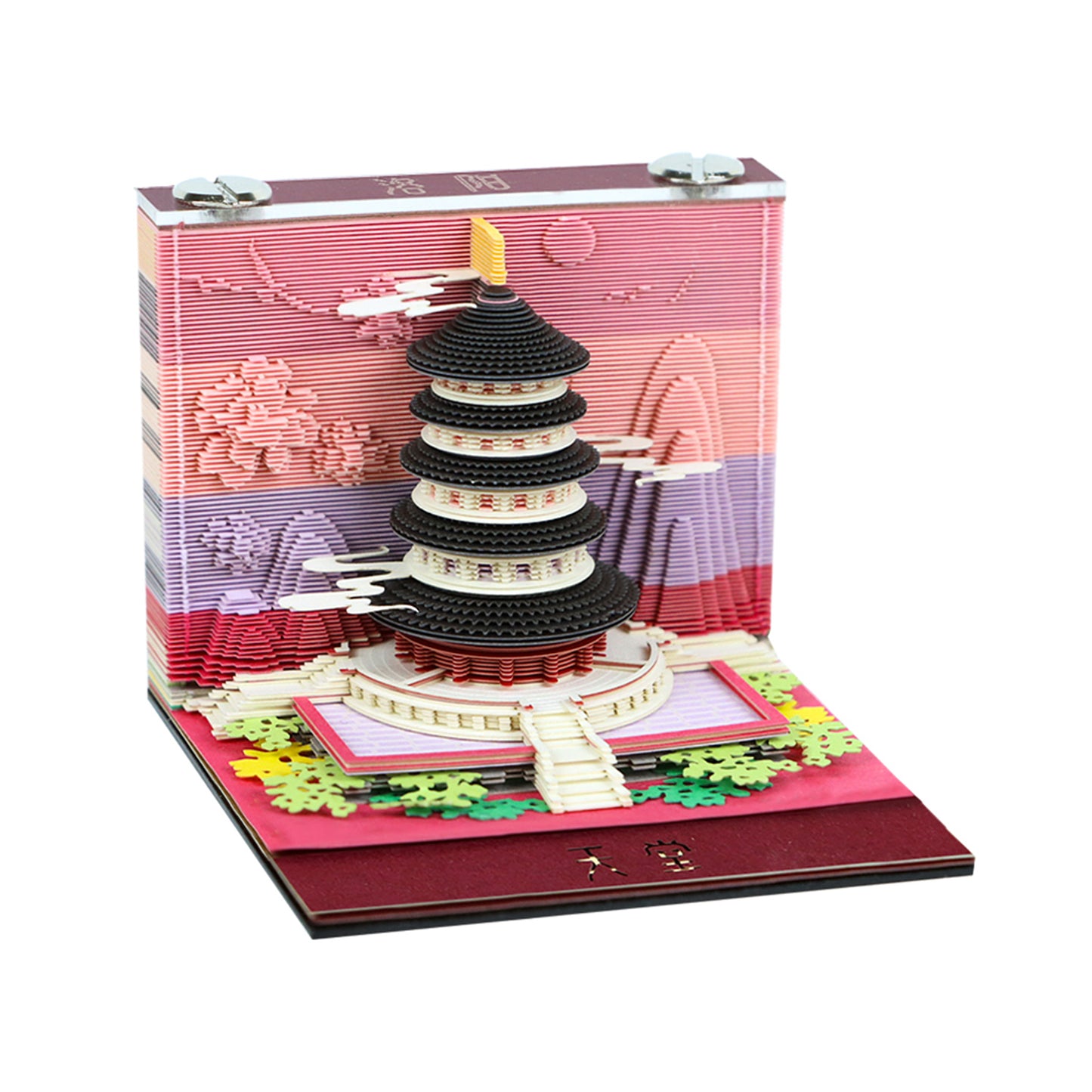 Low Price City Mark Ancient Building 3D Model Hand Torn Memo Pad