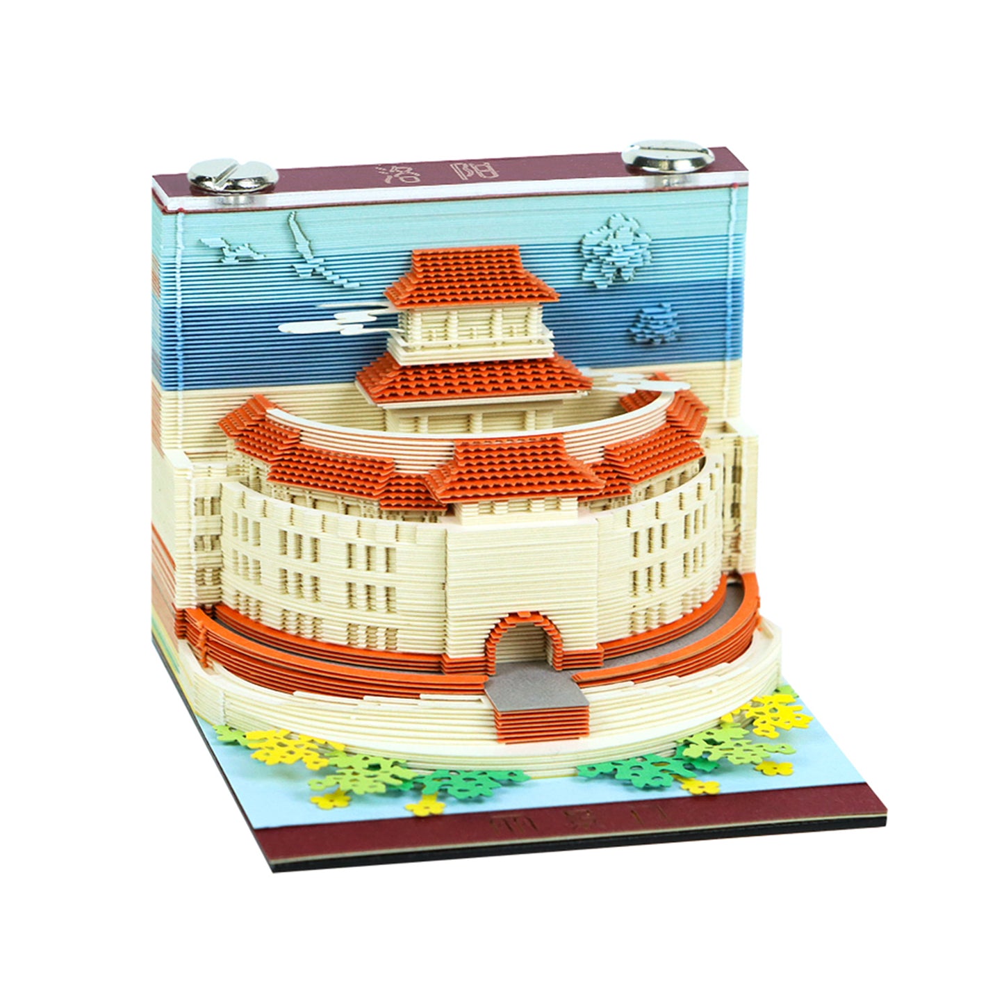 Low Price City Mark Ancient Building 3D Model Hand Torn Memo Pad