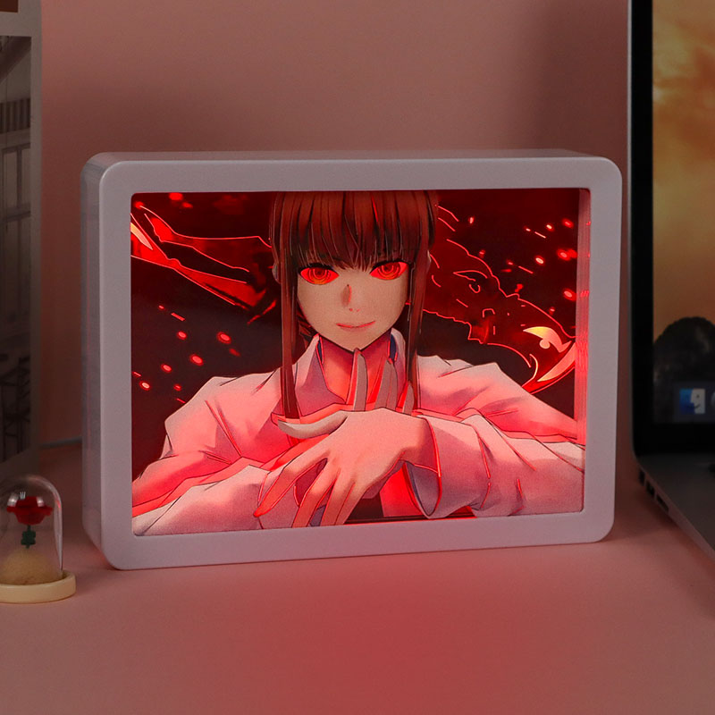 Máchima Anime Light Box Paper Craving Lamp(Black Shadow Box Frame)