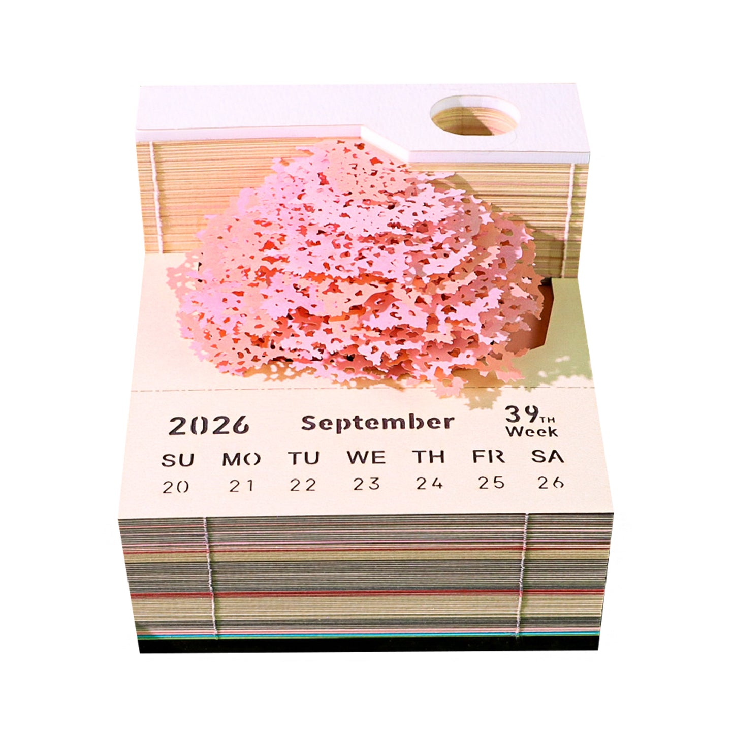 Treehouse 3D Model Hand Torn Memo Pad With Weekly Calendar 2026
