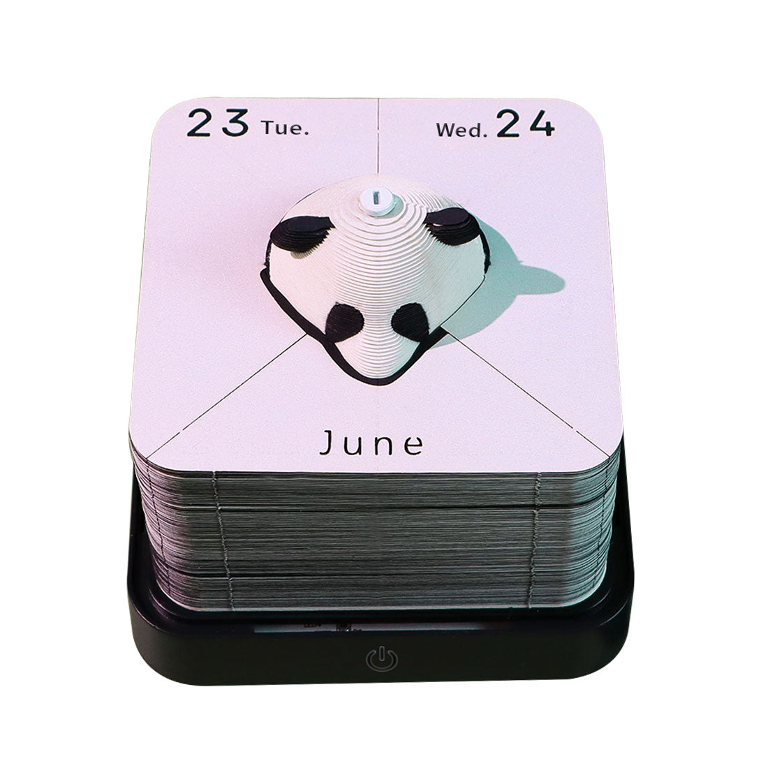 Cute Panda 3D Model Hand Torn Memo Pad With Daily Calendar 2026