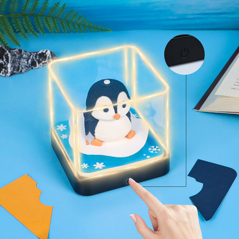 Cute Penguin 3D Model Hand Torn Memo Pad With Daily Calendar 2026