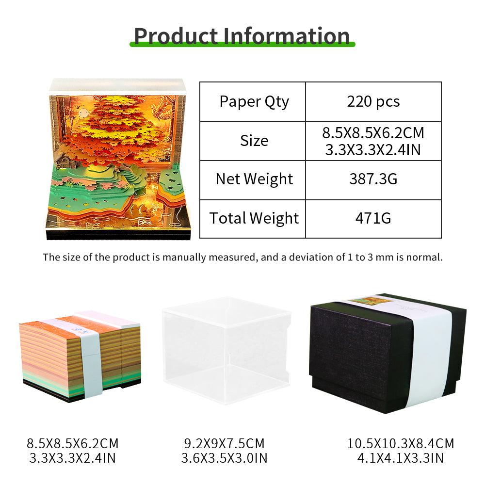 Phoenix Tree 3D Model Hand Torn Memo Pad With Weekly Calendar 2026
