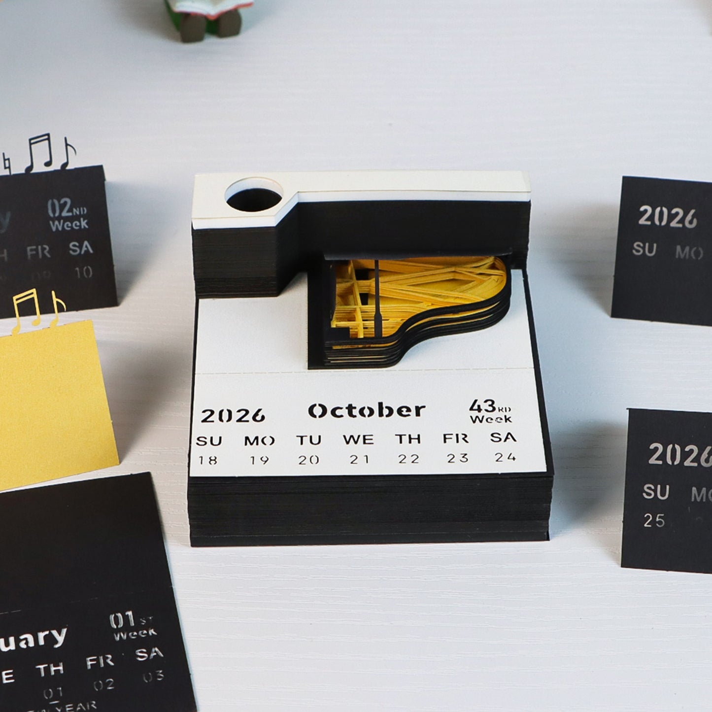 Piano model 3D Memo Pad(3D Calendar 2026)