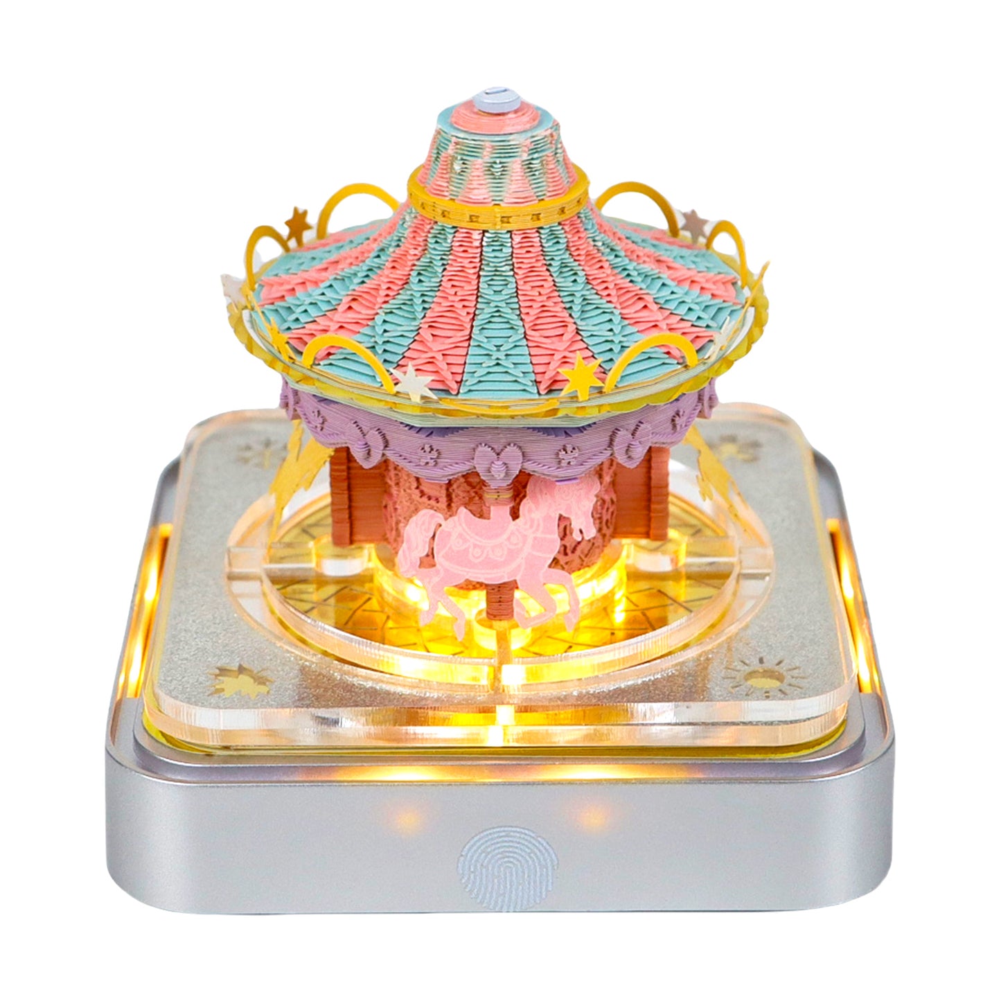 Lighted Carousel 3D Model Hand Torn Memo Pad With Daily Calendar 2026