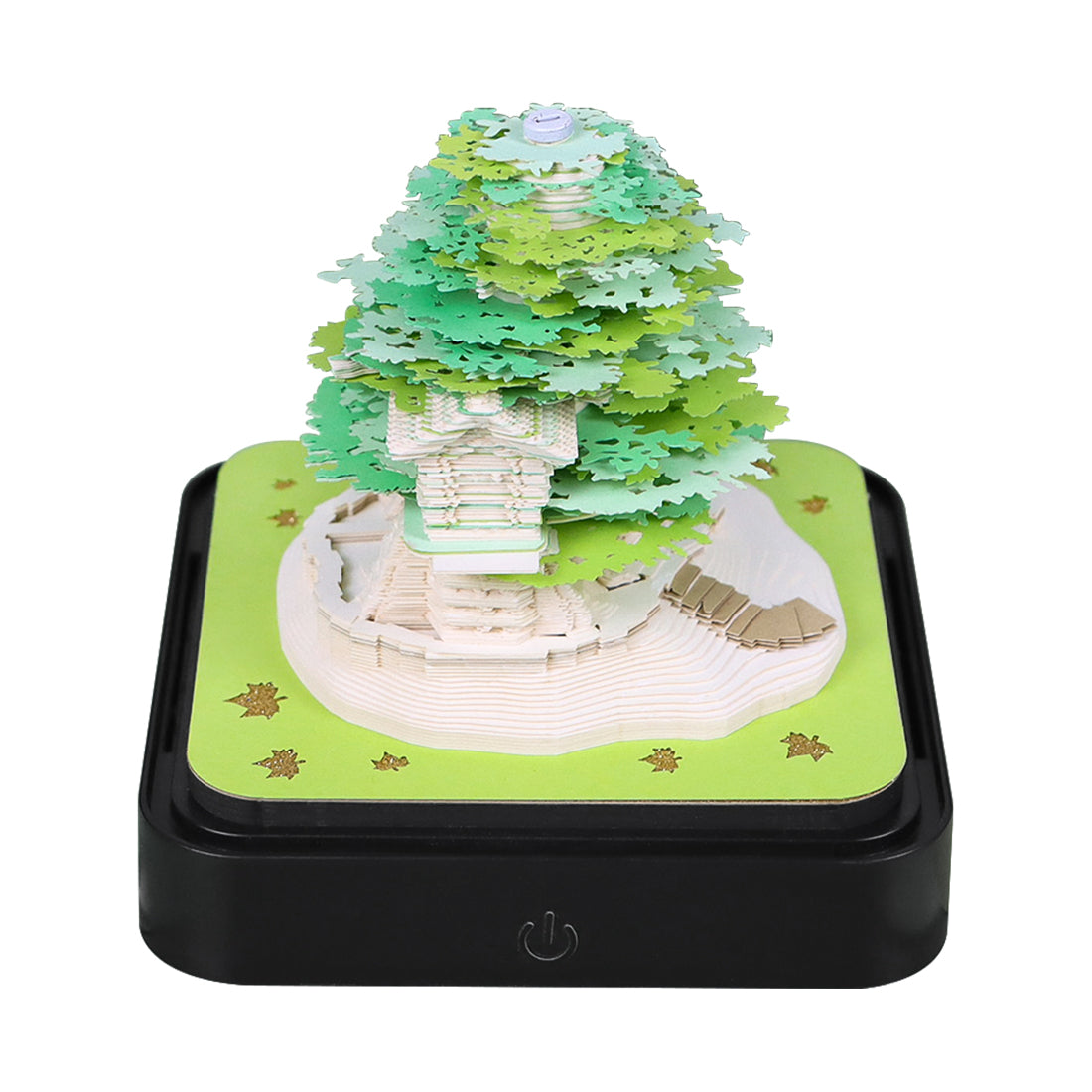 Green Treehouse Model Hand Torn 3D Memo Pad Panoramic 3D Calendar