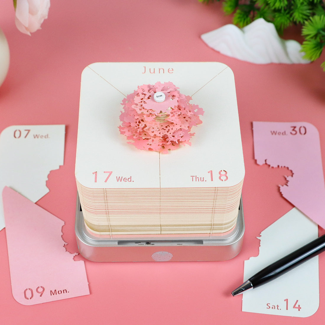 Pink Treehouse Model Hand Torn 3D Memo Pad Panoramic 3D Calendar