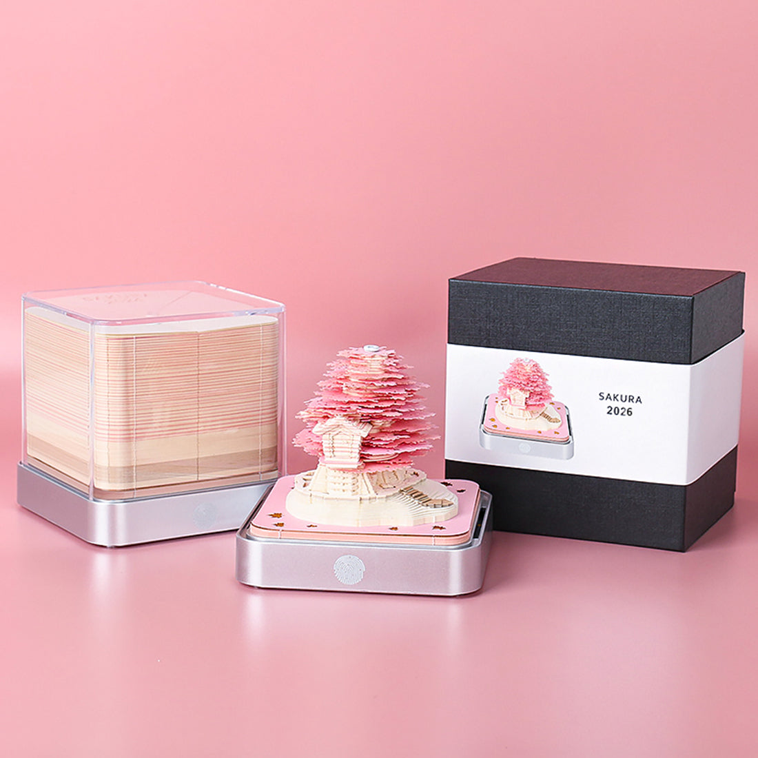 Pink Treehouse Model Hand Torn 3D Memo Pad Panoramic 3D Calendar
