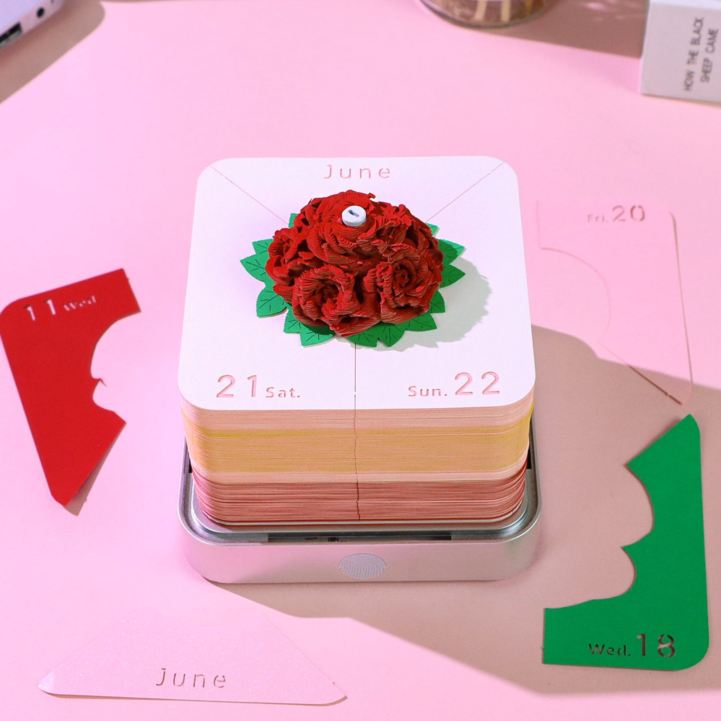 valentines day gift rose bouquet 3d memo pad