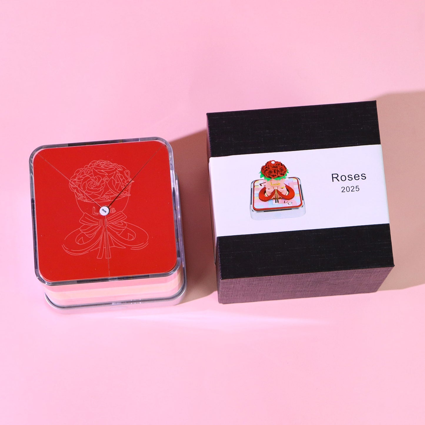 valentines day gift rose bouquet 3d memo pad