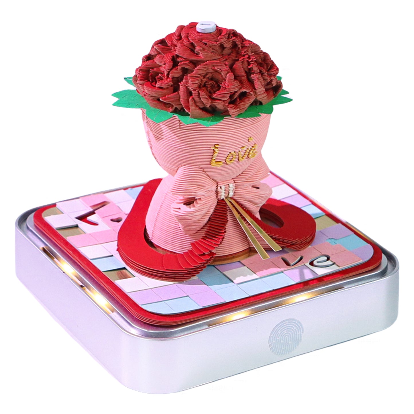 valentines day gift rose bouquet 3d memo pad