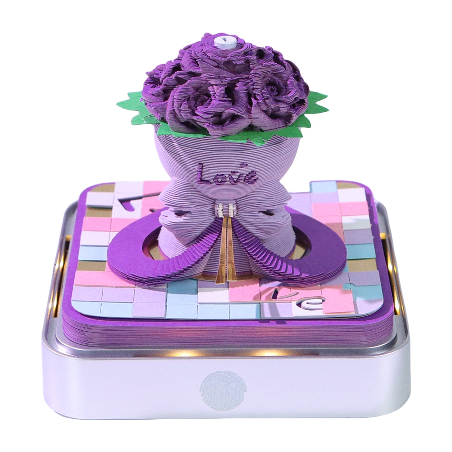 Roses Bouquet 3D Model Hand Torn Memo Pad With Daily Calendar 2026