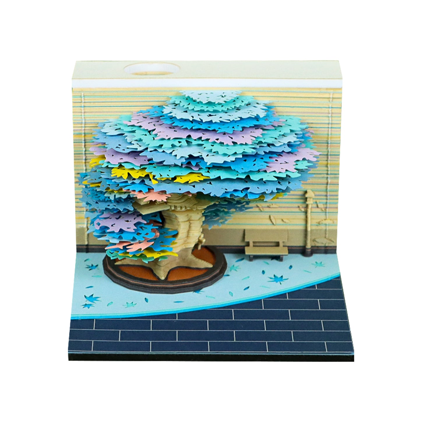 Four Season Tree 3D Model Hand Torn Memo Pad With Weekly Calendar 2026