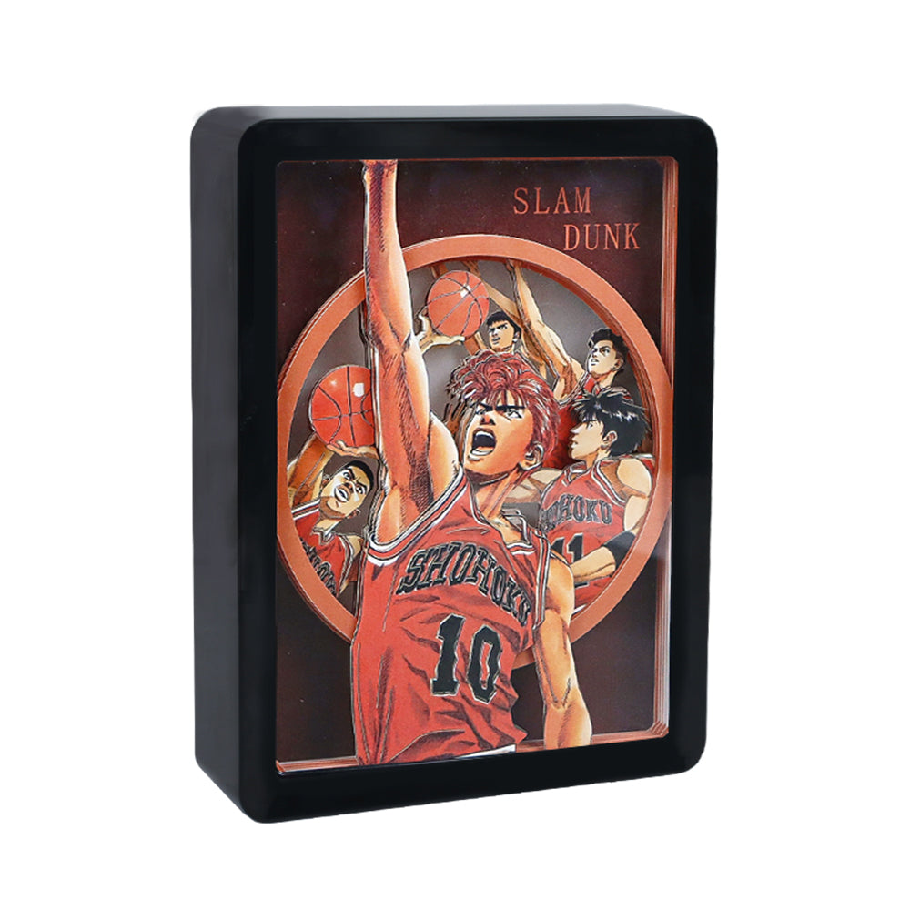 Slam Dunk Manga Anime Light Box Paper Craving Lamp(Black Shadow Box Frame)-2