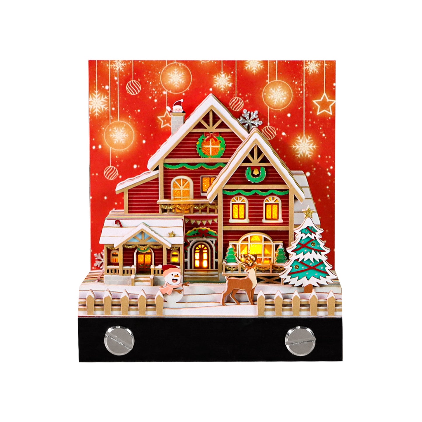 Christmas Snow Santa House 3D Memo Pad(3D Calendar 2026)