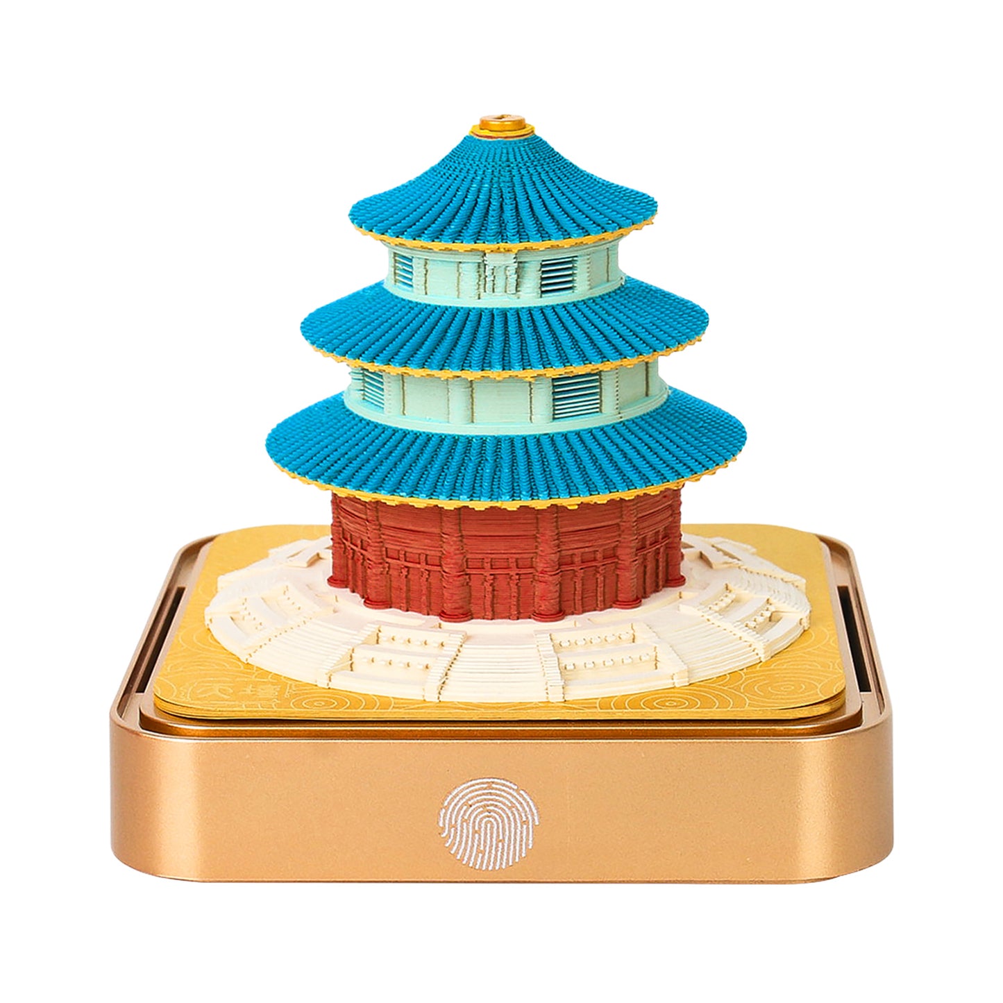 Temple of Heaven 3D Model Hand Torn Memo Pad With Daily Calendar 2026