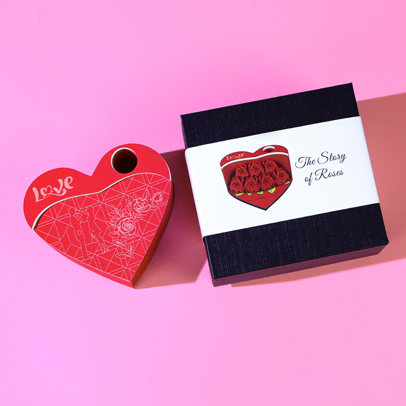 Flower Rose Bouquet 3D Paper Craft 2025 Creative Christmas Valentines Gift Novelty Magical Memo Pad Desk Calendar With Gift Box
