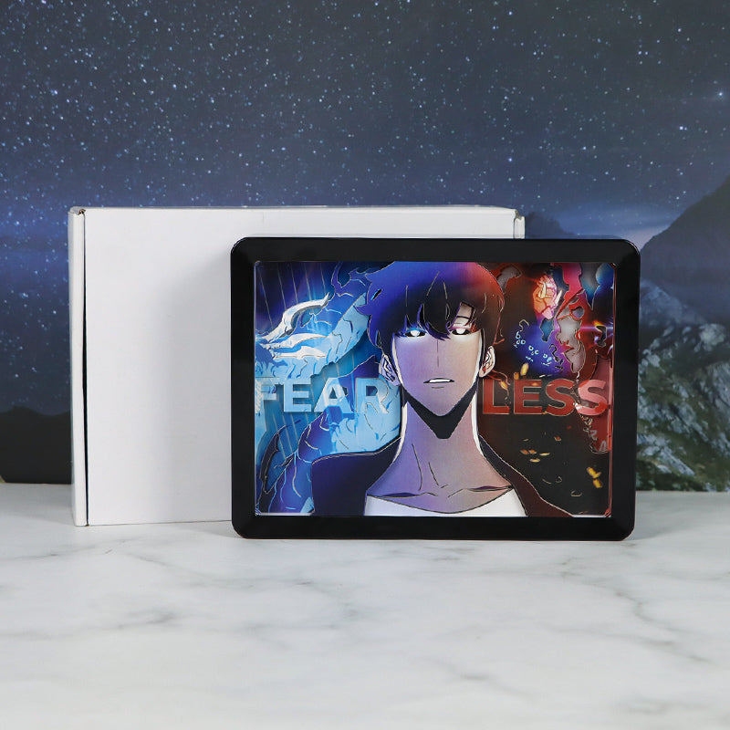 Solo Leveling Anime Light Box Paper Craving Lamp(Black Shadow Box Frame)