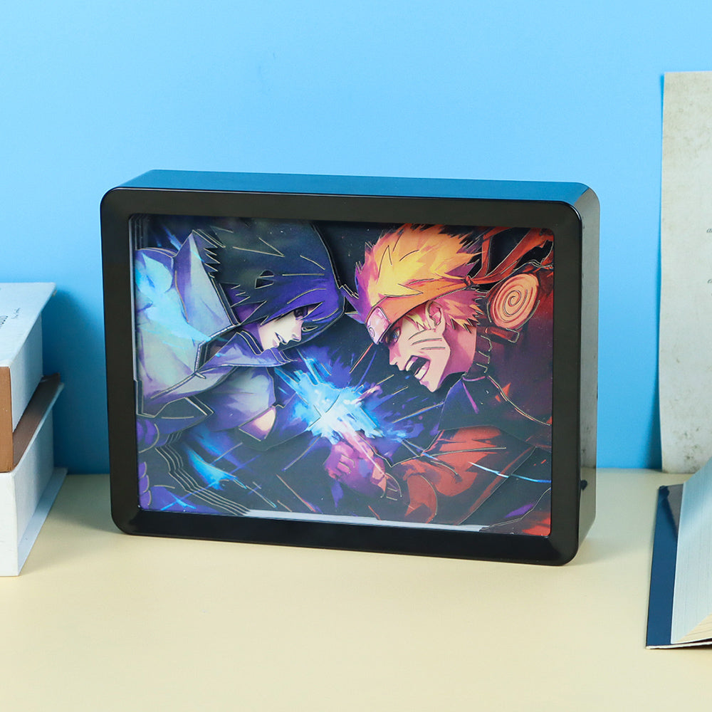 Naruto Paper Craving Lamp(Black Shadow Box Frame)