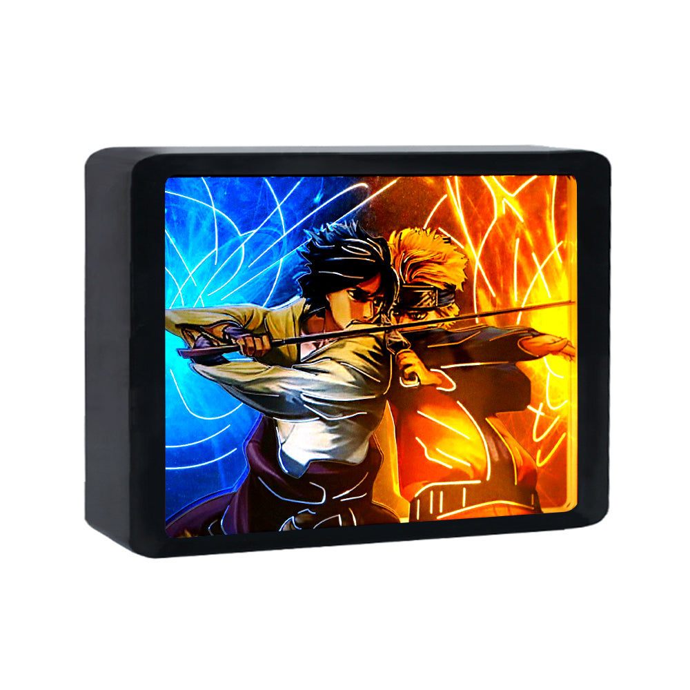 Naruto Character Paper Craving Lamp(Black Shadow Box Frame)