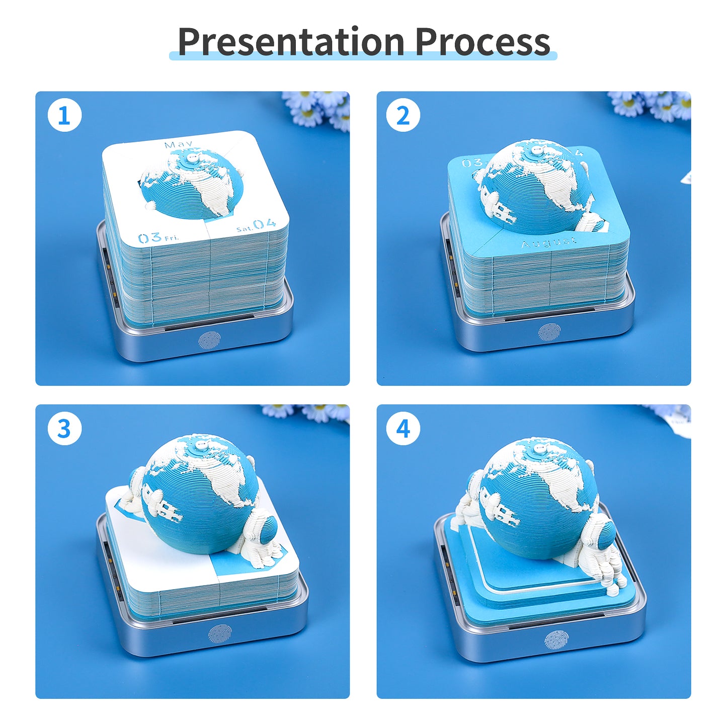 2024/2025 Calendar Earth Model 3D Memo Pad