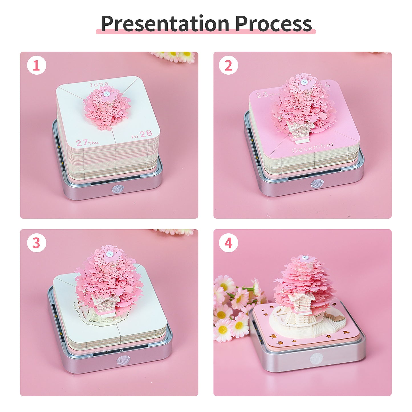 Sakura 2025 Calendar 3D Memo Pad